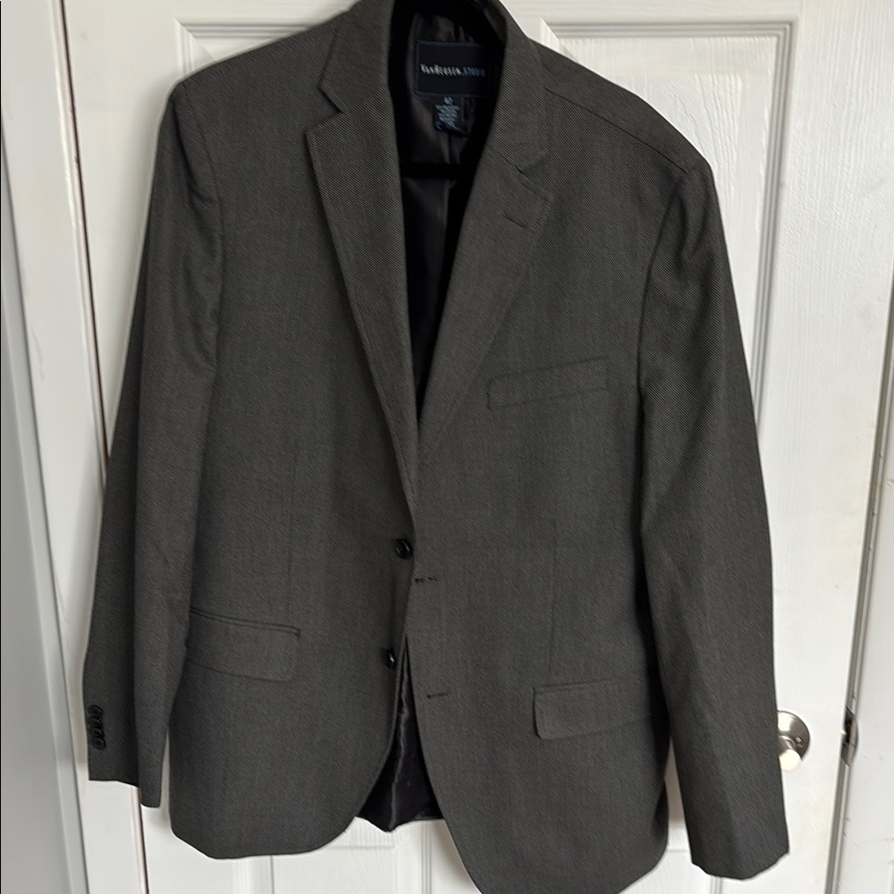 Gray Sport Coat with Notched Lapel